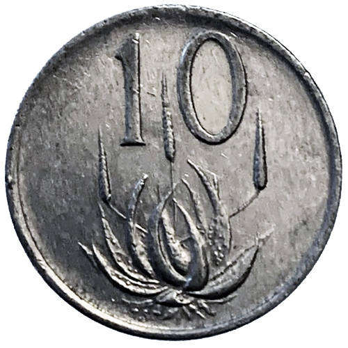 1982 South Africa BJ Vorster 10c pure nickel