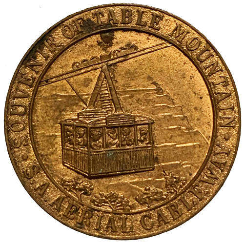1929 South Africa Cape Town Opening of Table Mountain Cableway Token