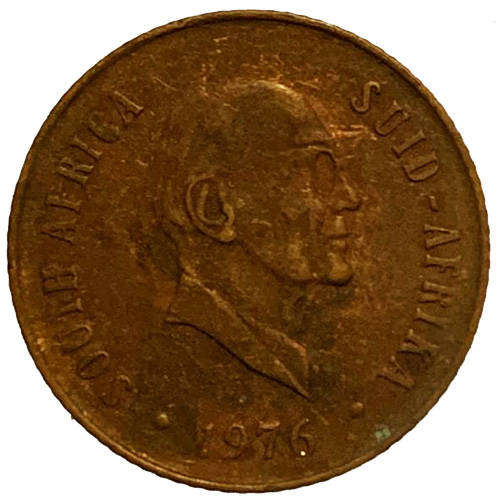 1976 South Africa Jacobus Johannes Fouché 2nd decimal 2c bronze