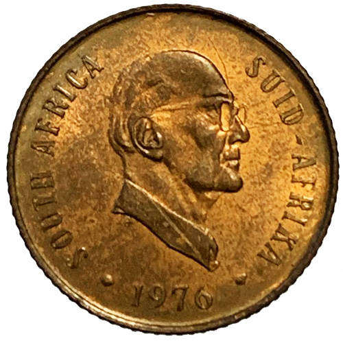1976 South Africa Jacobus J Fouche 2c bronze Uncirculated