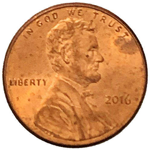 2016 USA 1 Cent
