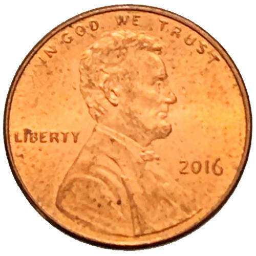 2016 USA 1 Cent