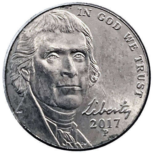 2017 USA 5 Cents Jefferson Nickel 2nd portrait, Return to Monticello