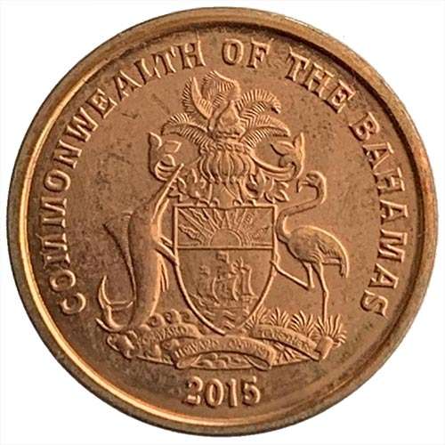 2015 Commonwealth of the Bahamas  Elizabeth II 1c Uncirculated