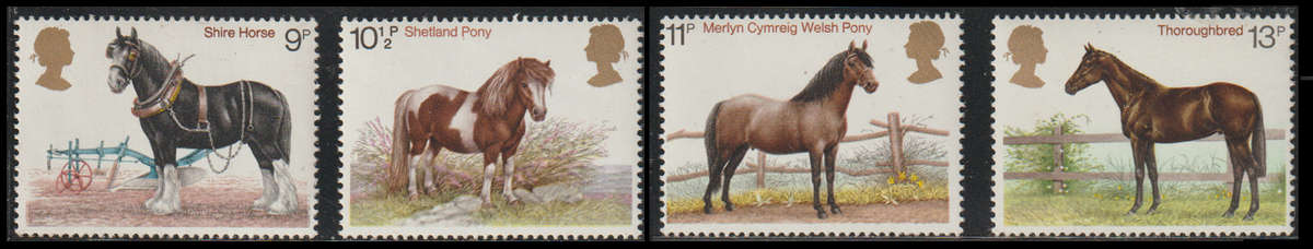 Great Britain UMM Set British Horses 1978 CV R35