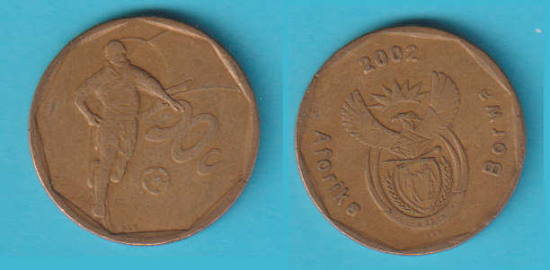 South Africa Soccer 50c 2002