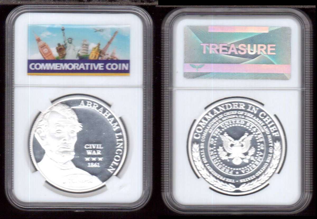 1861 American Civil War  Abraham Lincoln  Commemorative New Coin Boxed