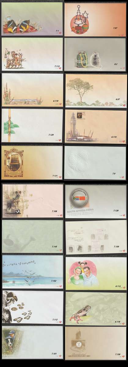 South Africa 20 Unserve FDC`s Great Lot (Like New)
