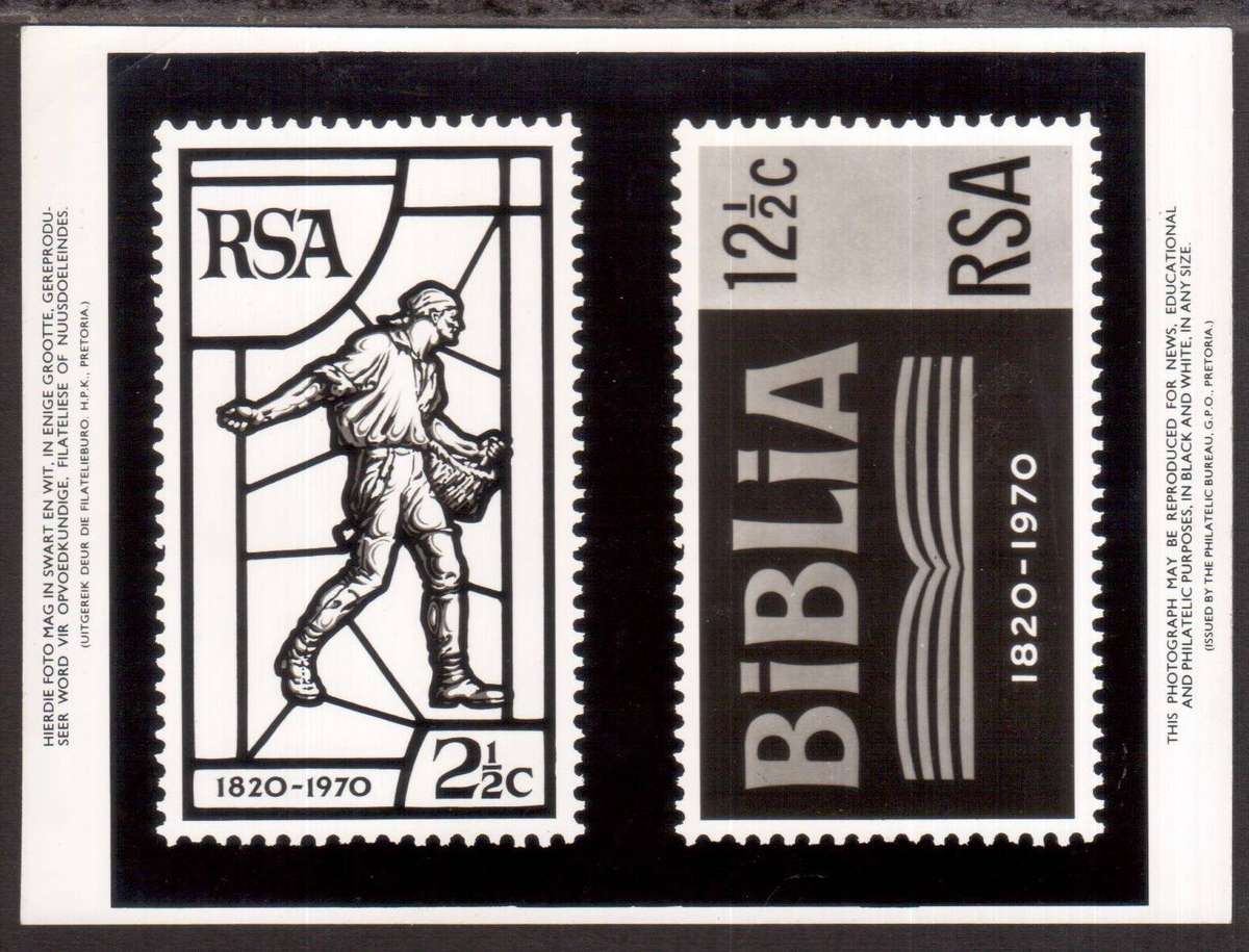 Photograph Issued by the Philatelic Bureau of Pretoria