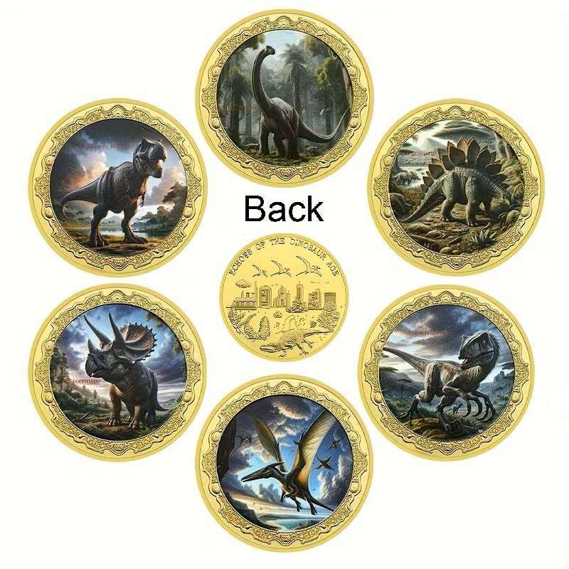 New 6pcs Set Dinosaur Commemorative Coin Collection (New in Capsule)