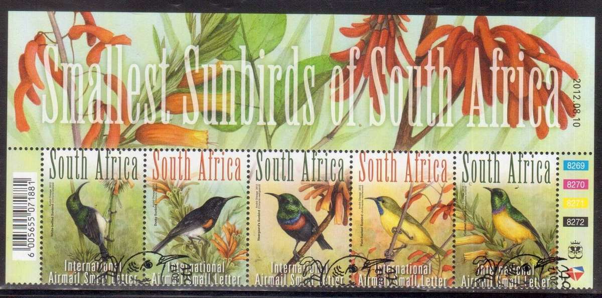 South Africa CTO Control Block South African Birds 2012