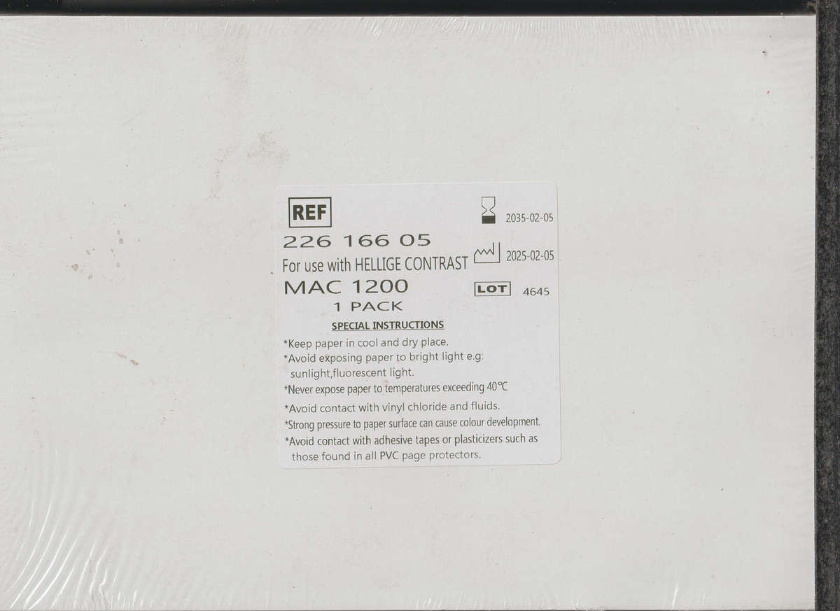 Paper For Hellige Contrast Mac 1200 1 Pack
