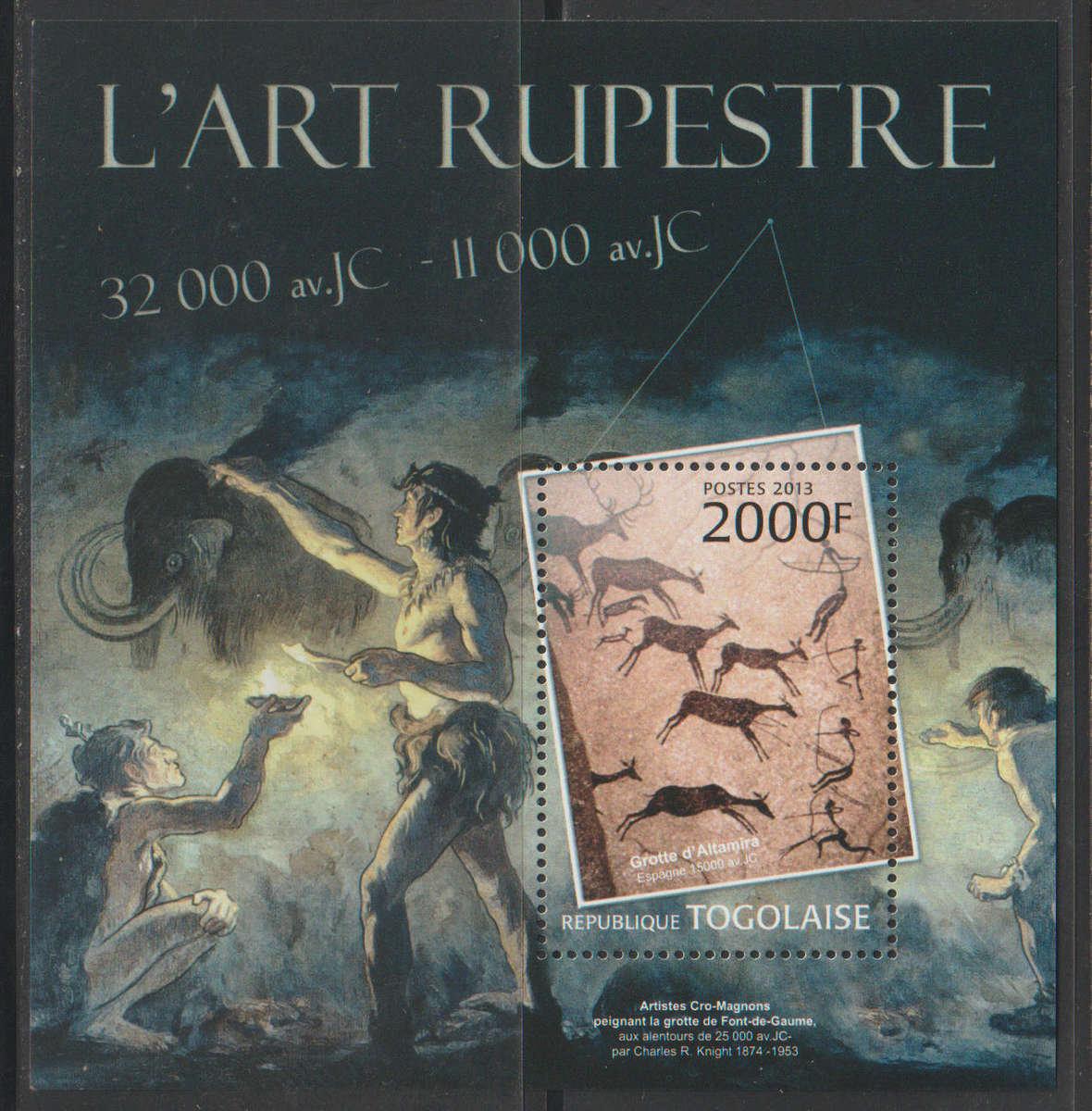 Togo UMM Minisheet Cave Art 2013