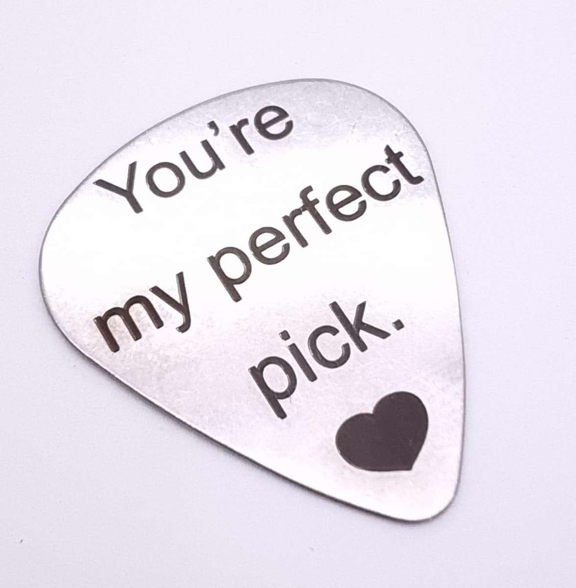 Metal Guitar Pick with Engraving
