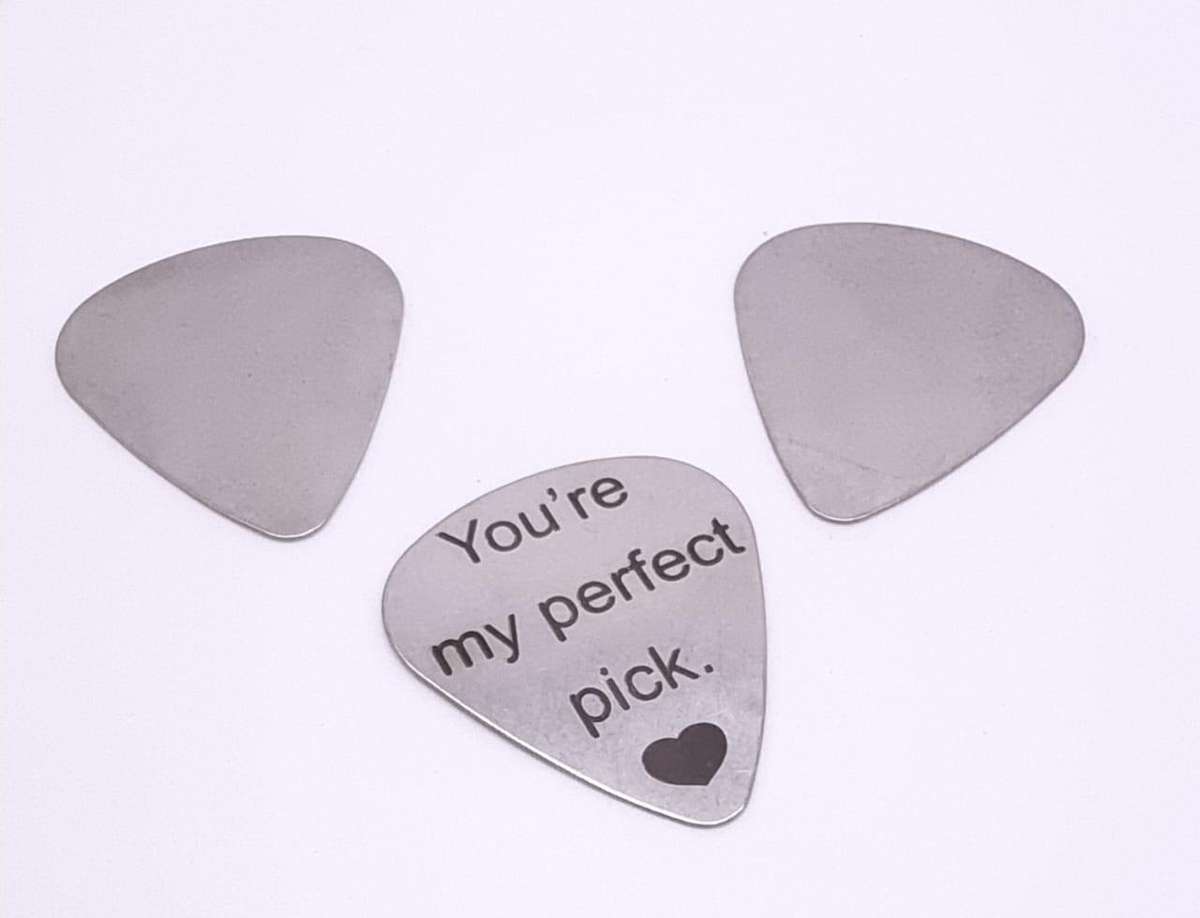 Metal Guitar Pick with Engraving
