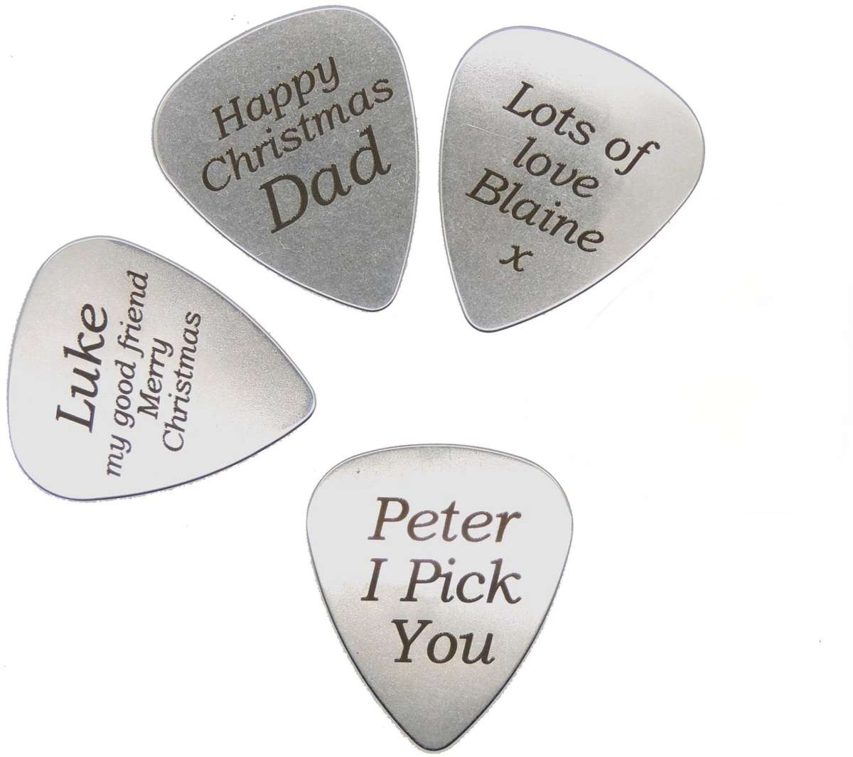 Metal Guitar Pick with Engraving