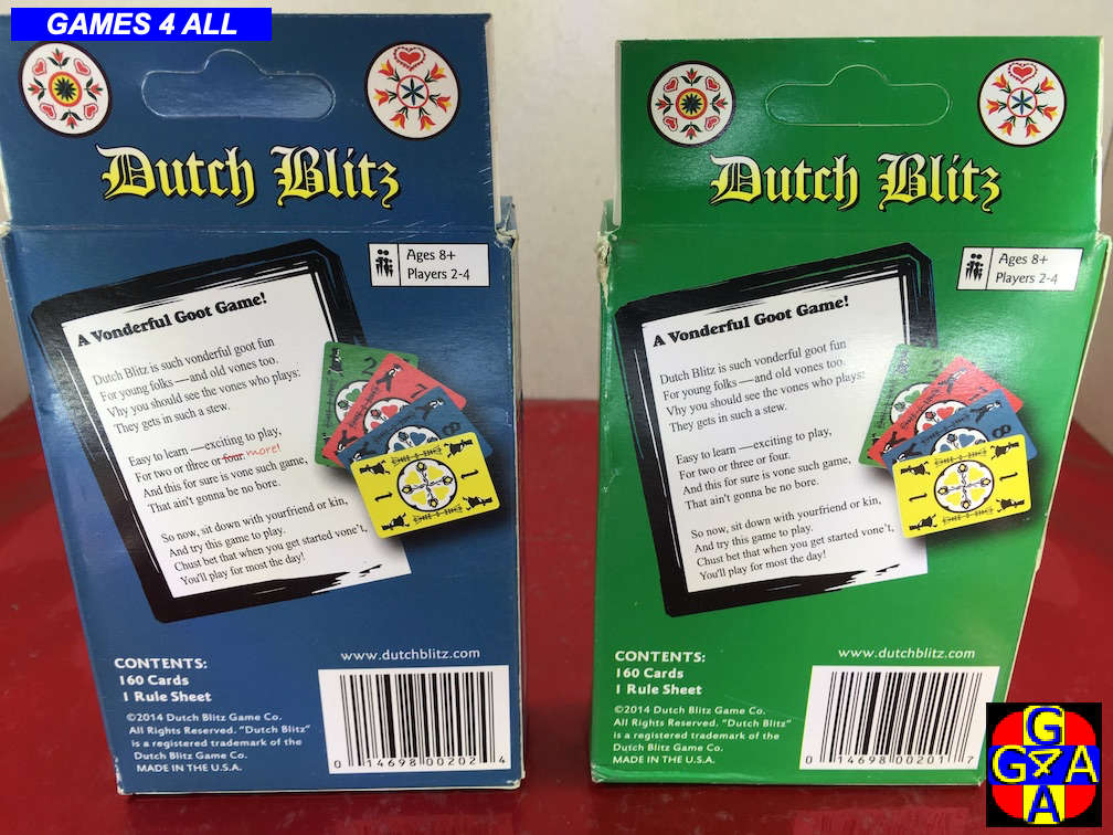 Dutch Blitz With 4 Player Expansion - NEW!!!