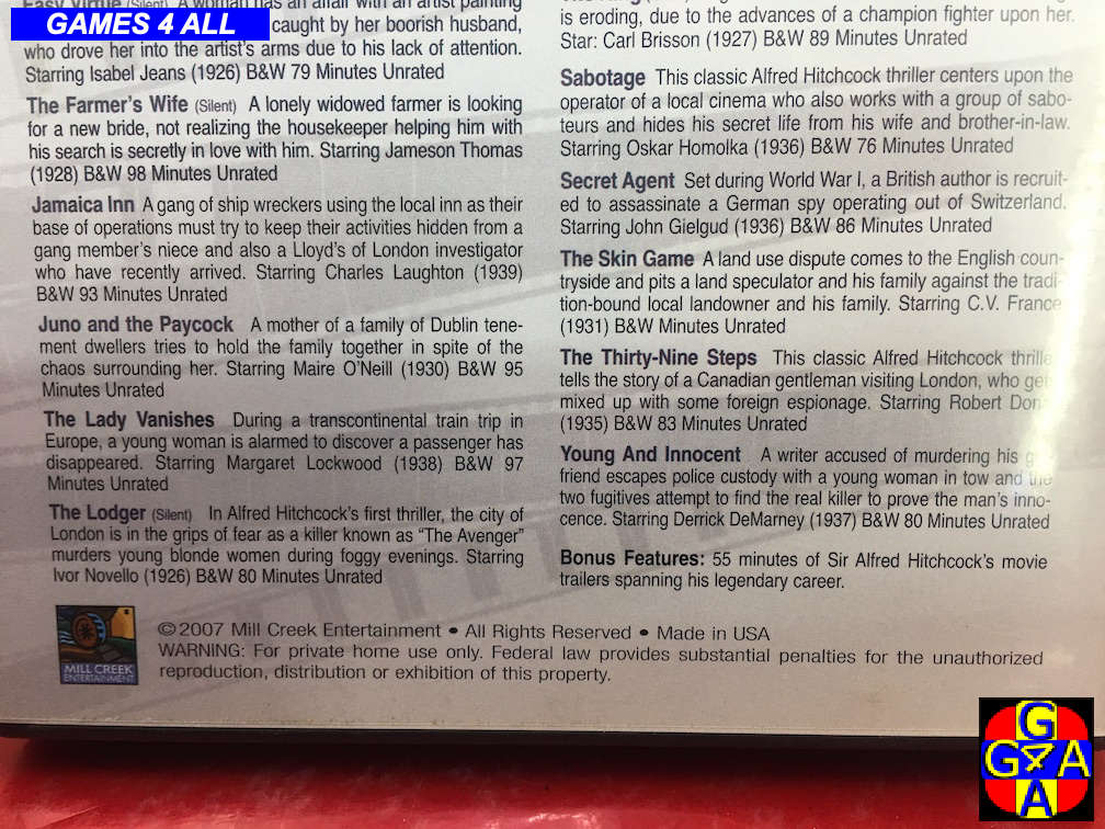 Alfrid Hitchcock - The Legend Begin (4 DVD's)