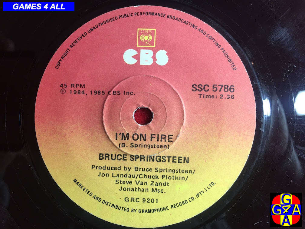 45" Record - Bruce Springsteen - I'm On Fire