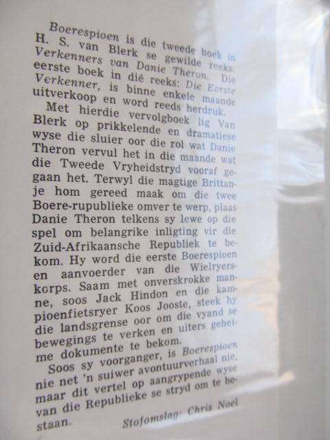 H S van Blerk -  Boerespioen