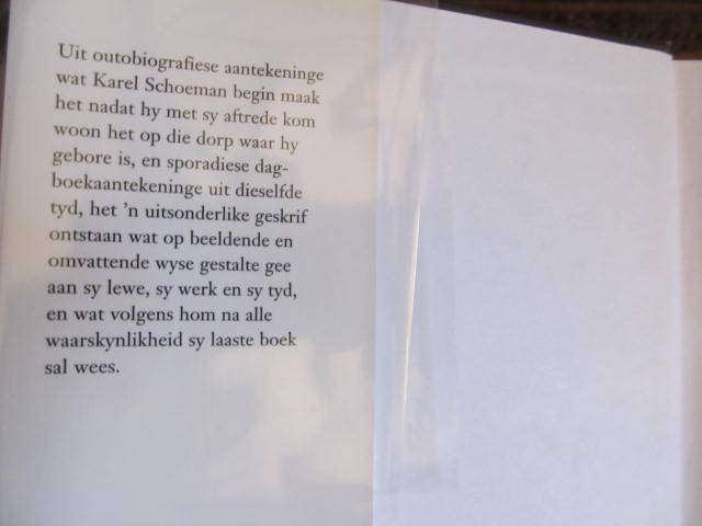 Karel Schoeman  -  Die Laaste Afrikaanse boek