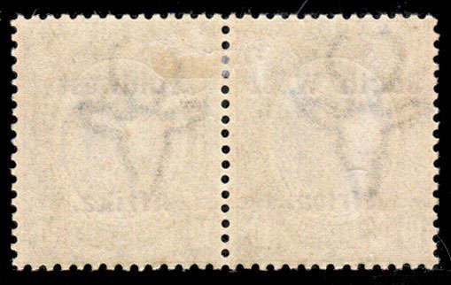 SOUTH WEST AFRICA 1924 KGV TYPE VIa 10s BLUE AND DARK OLIVE VERY FINE MINT PAIR LMM. SACC 62 R6000