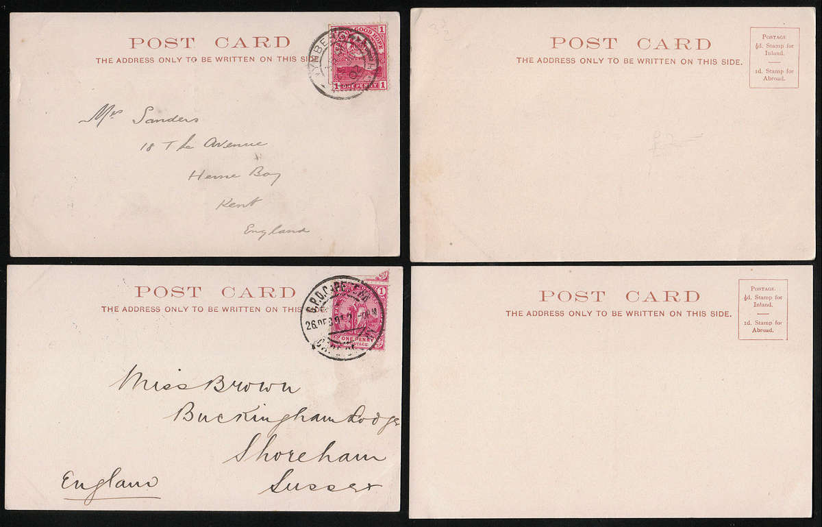 CGH EARLY 1900'S FOUR HALF VERTICAL VIEW POSTCARDS OF CT, USED AND UNUSED. FINE AND ATTRACTIVE