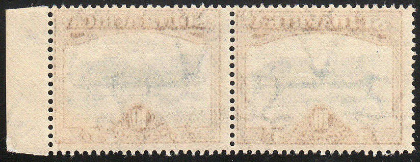 SOUTH AFRICA 1927 LONDON PICTORIALS 10s PERF 14 PAIR VERY FINE MNH. SACC 39 CAT R13000
