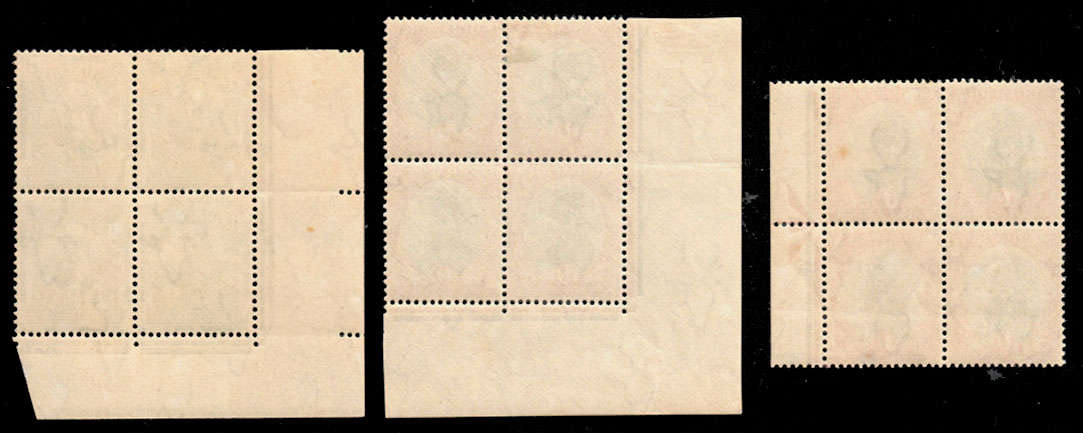 UNION 1926 LONDON PRTGS ½d AND 1d CORNER BLOCKS PLUS 1d ARROW BLOCK FINE MINT. SACC 29L, 30L