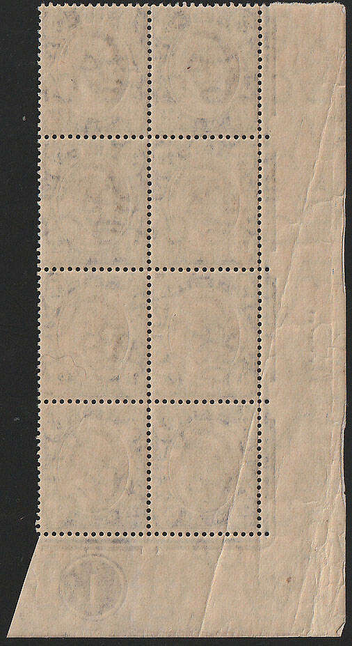 TRANSVAAL 1904 MULT CROWN WMK 2½d CONTROL 1 BLOCK OF 8 MAINLY VERY FIME MNH SACC 269 ±R11000 SCARCE