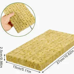 One 50 seed germination rockwool plugs
