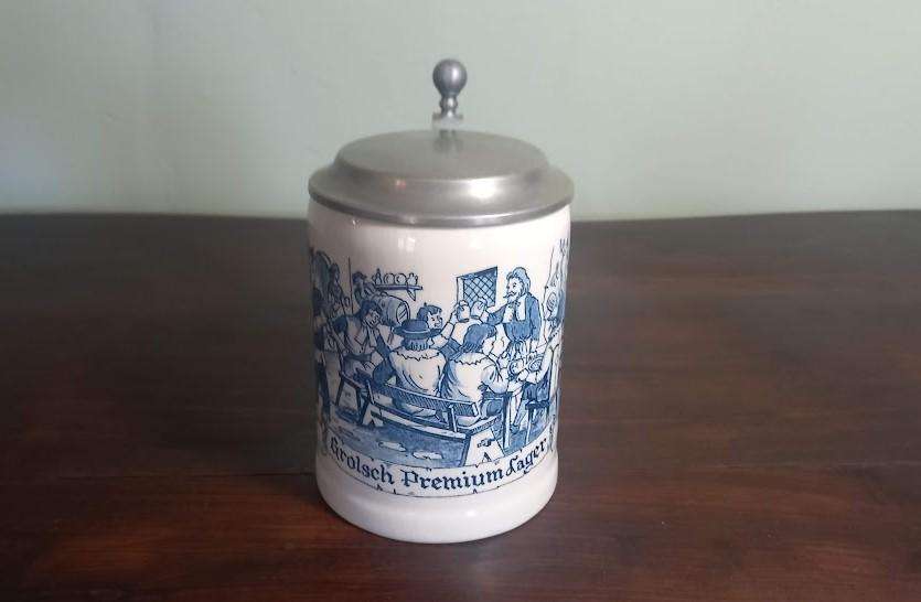 BEER MUG -DELFT BLUE - GROLSCH PREIMIER LAGER