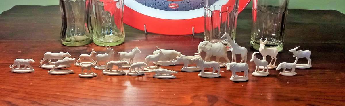 VINTAGE VERY RARE 1961 COCA-COLA AFRICAN ANIMAL SERIES~COMPLETE SET PLUS OTHER COKE COLLECTABLES
