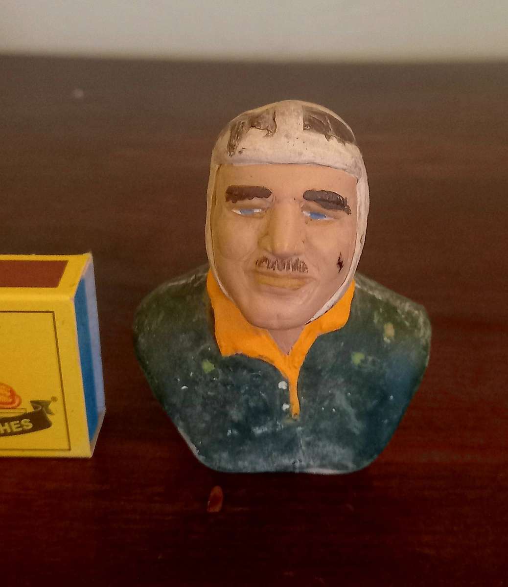 4 x Clay Sculptures of 4 Famous Springbok Rugby players