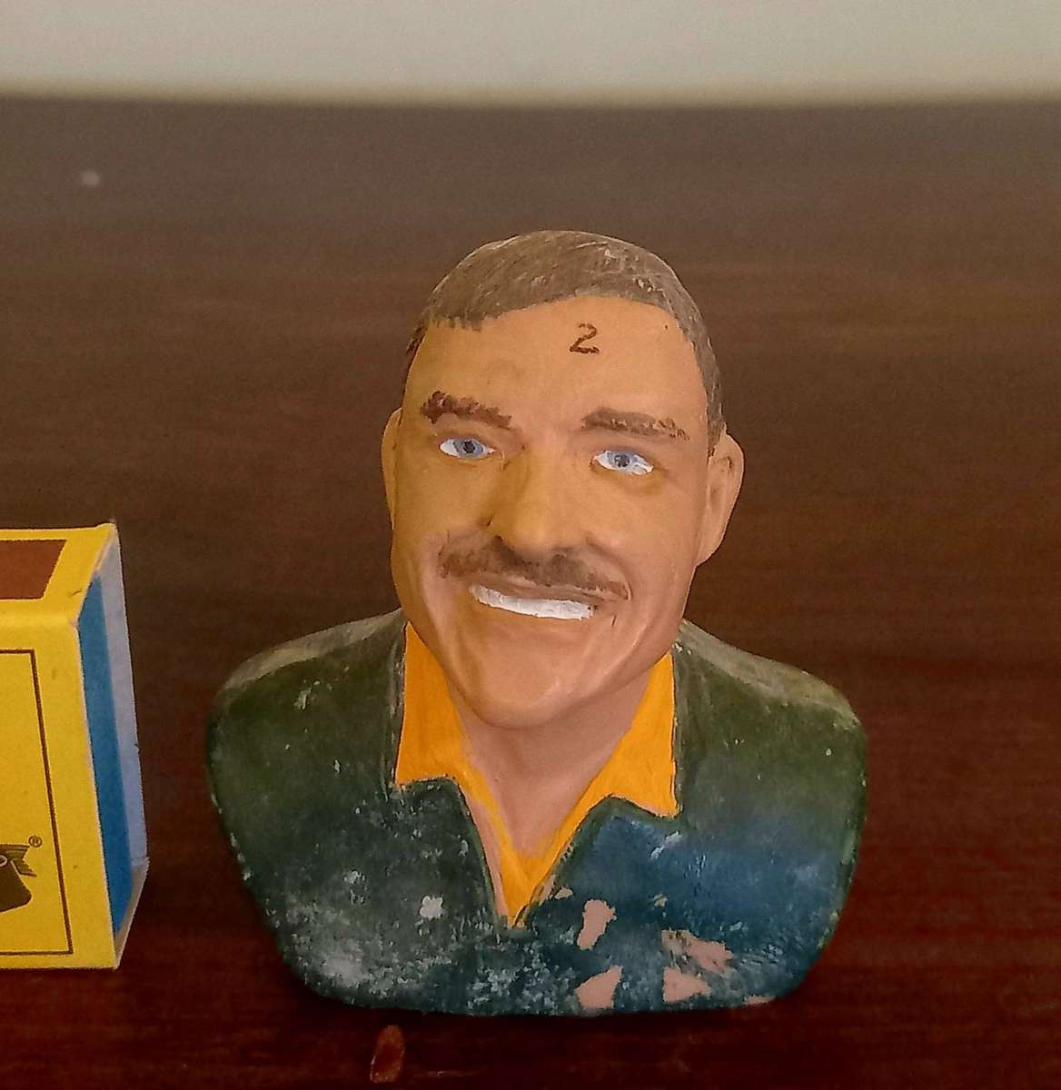 4 x Clay Sculptures of 4 Famous Springbok Rugby players