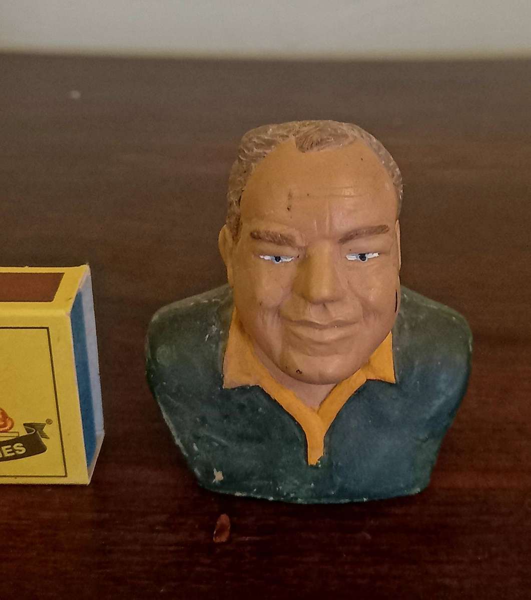 4 x Clay Sculptures of 4 Famous Springbok Rugby players