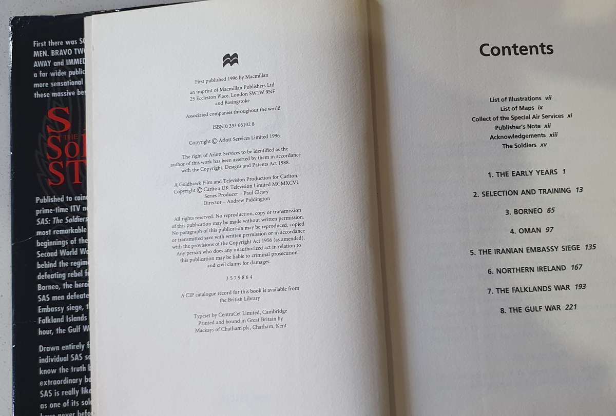 SAS The soldiers story - by Jack Ramsay (hard cover) as per photo.