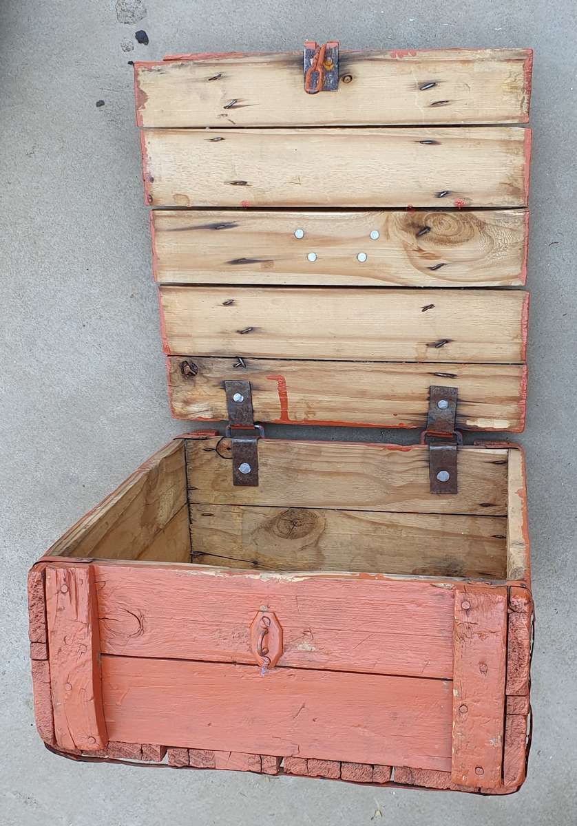 Vintage wooden egg crate as per photos