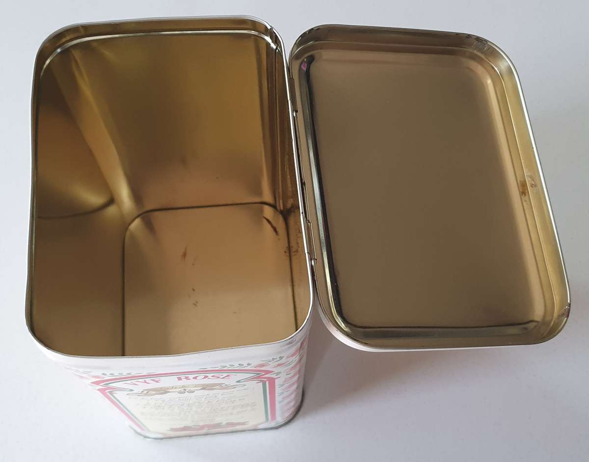 Five roses tea tin as per photo