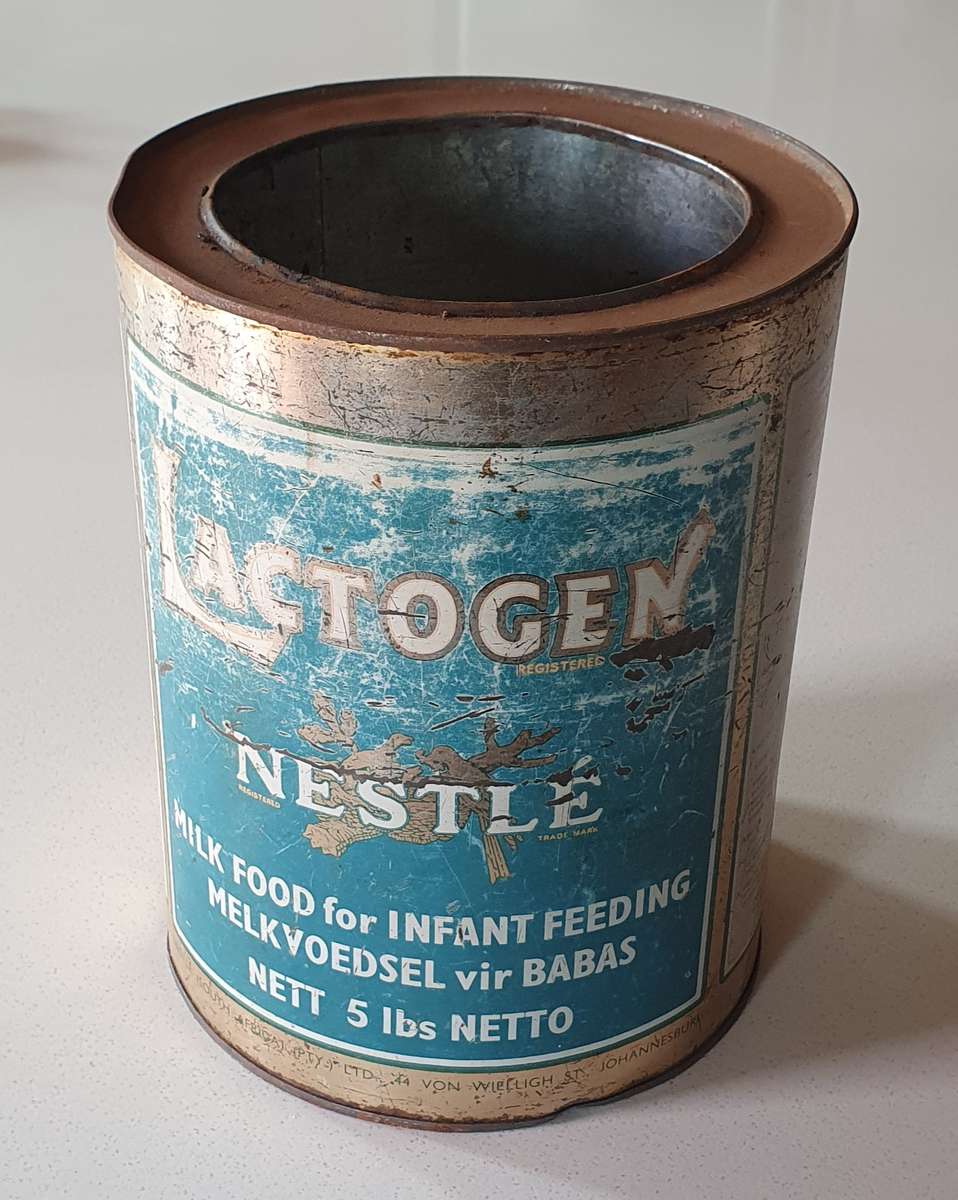 NESTLE LACTOGEN 5 lbs tin with no lid - as per photos