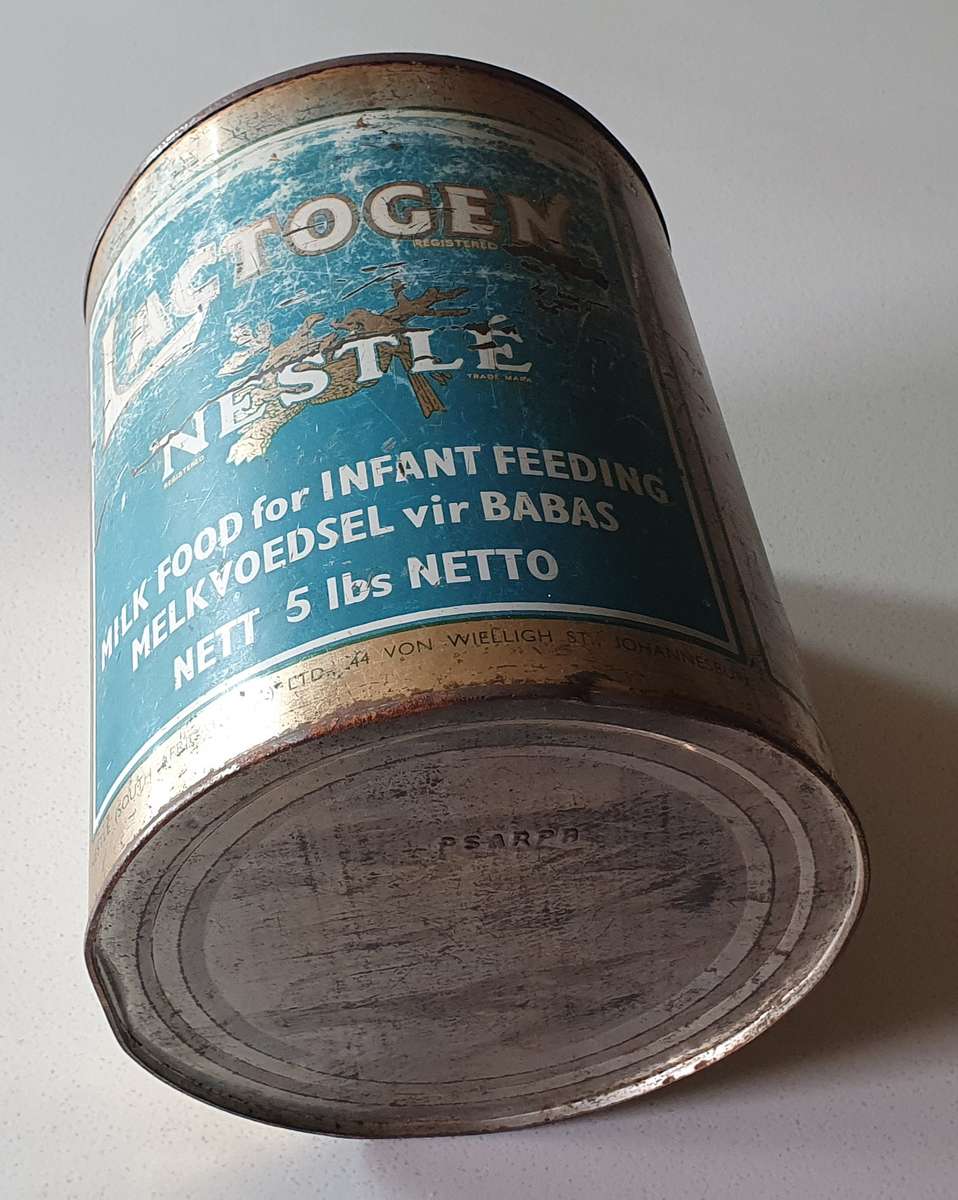 NESTLE LACTOGEN 5 lbs tin with no lid - as per photos