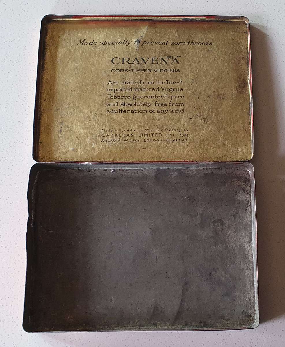 CRAVEN A  Cigarettes tin as per photos
