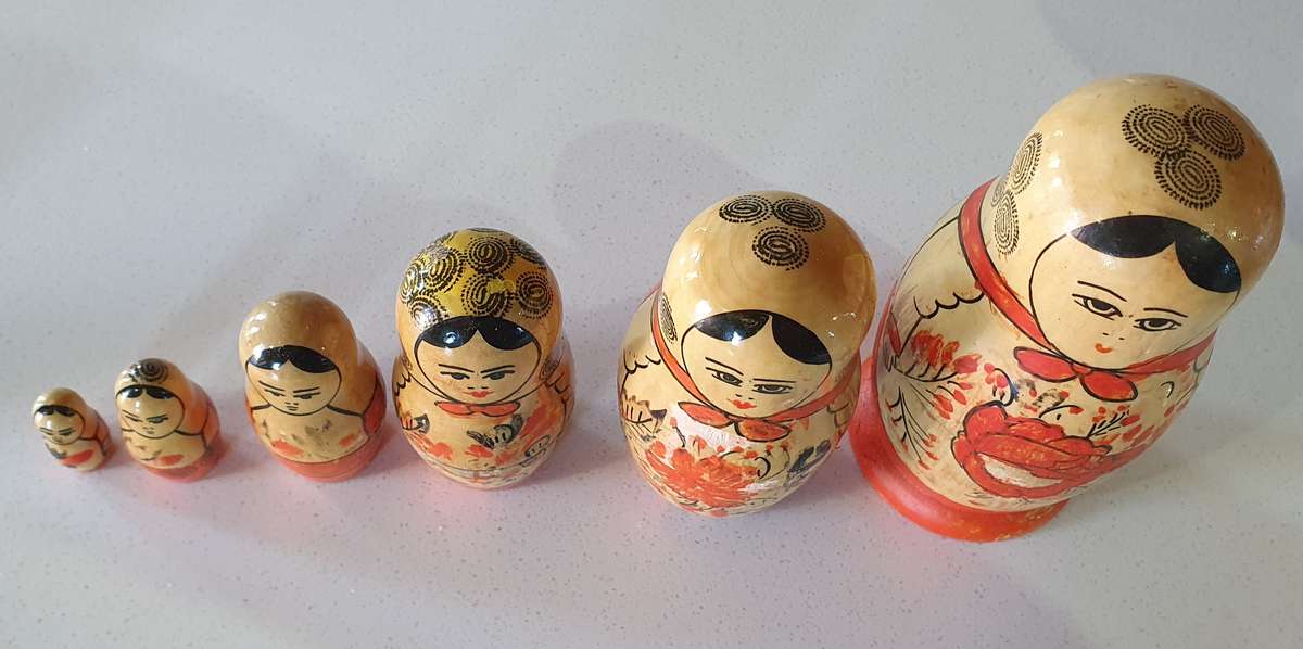 6 Piece RUSSIAN Dolls set as per photos
