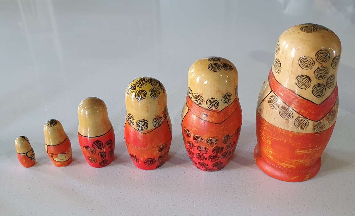 6 Piece RUSSIAN Dolls set as per photos