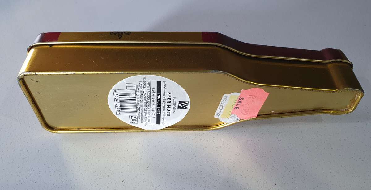 Woolworths beer nut tin as per photos