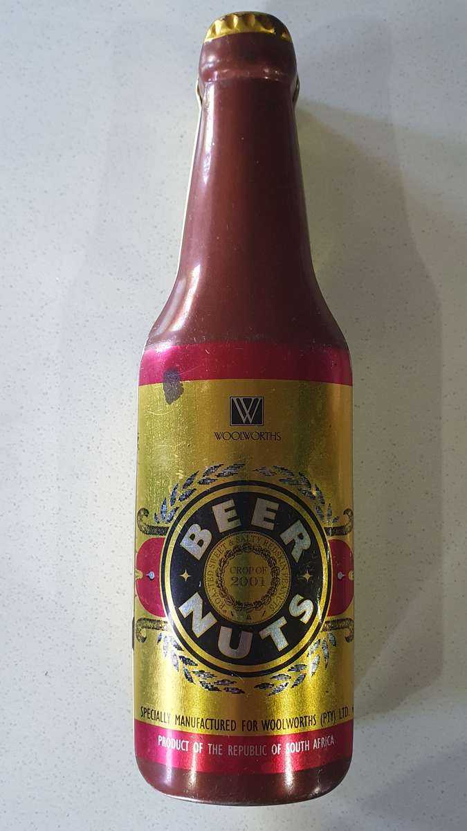 Woolworths beer nut tin as per photos