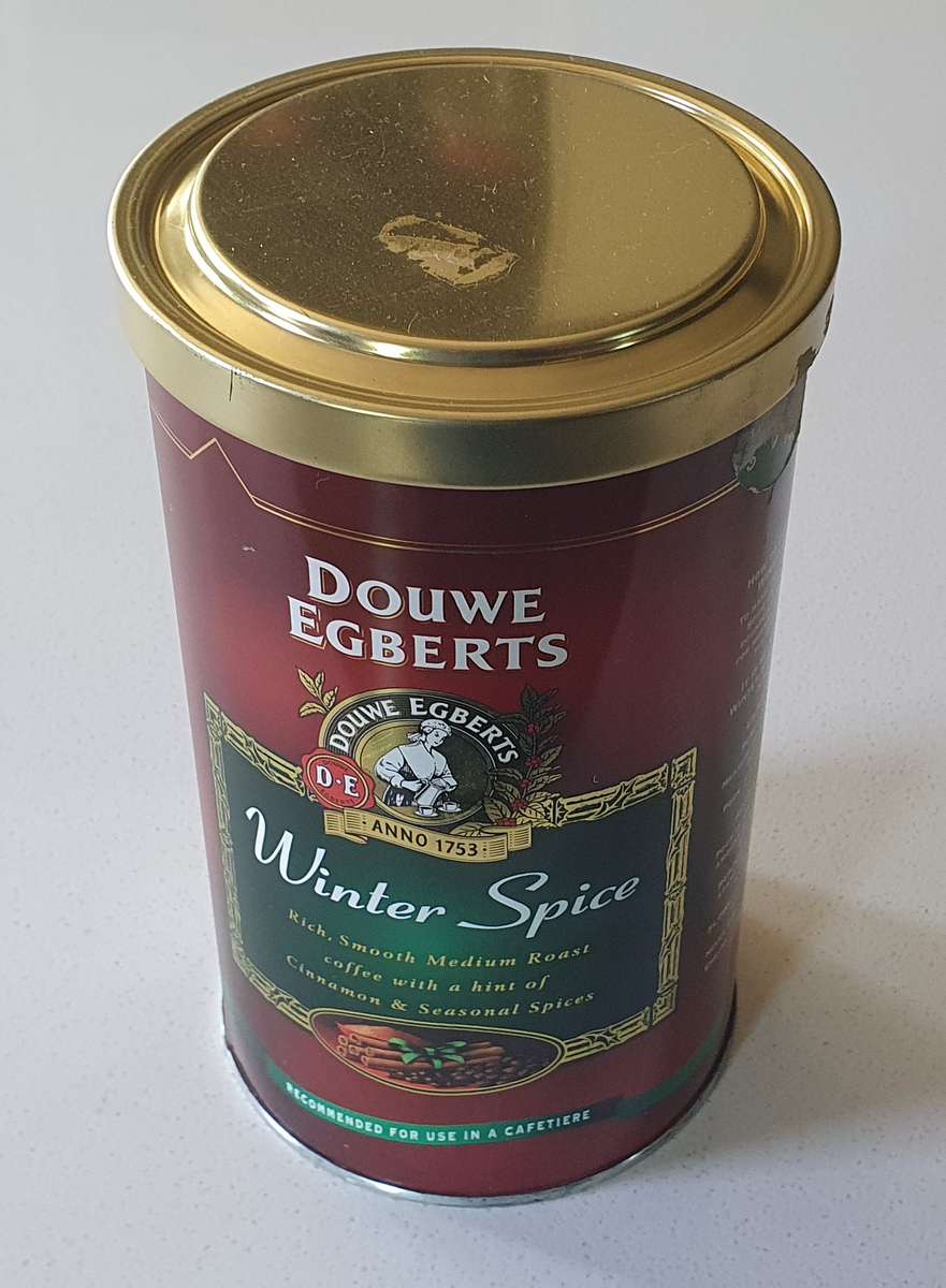 DOUWE EGBERTS coffee tin as per photos