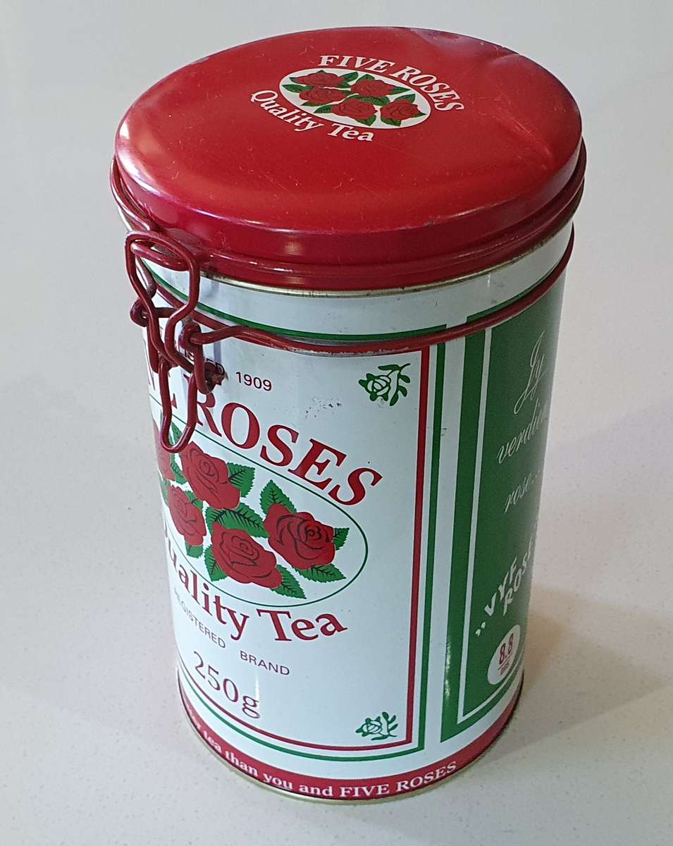 FIVE ROSES tea tin as per photos