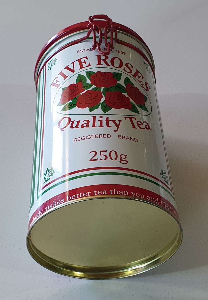 FIVE ROSES tea tin as per photos