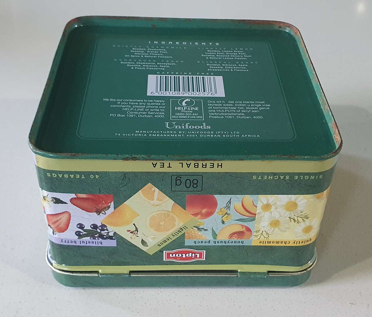 LIPTON TEA tin as per photos